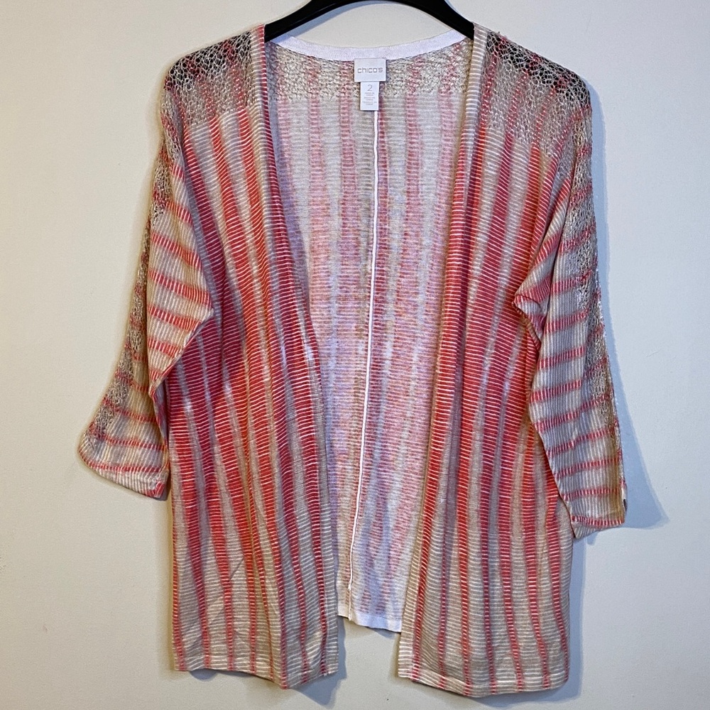 Chico's Women’s Striped Cardigan Size 2